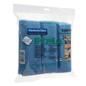 WYPALL 6 lavettes microfibres Wypall Kimberly-Clark bleu