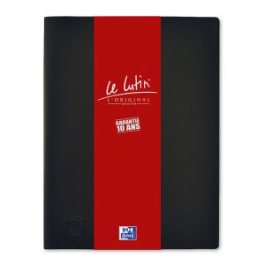 Oxford Porte vues Le Lutin L'Original A4 - PVC opaque - 50 pochettes - 100 vues - Noir