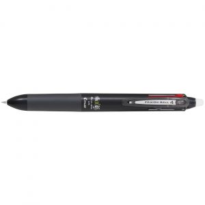 Pilot FriXion Ball Stylo 4 couleurs roller encre gel effaçable et rechargeable - Pointe fine - Corps noir