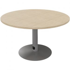 Table ronde 120 cm - Piètement tulipe Aluminium - Plateau Chêne