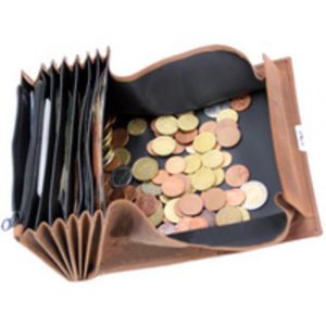 ALASSIO Portefeuille de serveur, en cuir velours, gris