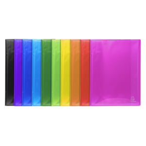 Lot de 8 - Exacompta Porte vues IDERAMA A4 - Polypropylène glossy - 60 pochettes - 120 vues - Assortis