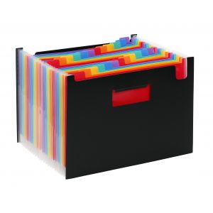 Viquel Trieur  SeatCase extensible Rainbow Class en polypropyl&egrave;ne - 24 compartiments A4 extensibles - Multicolores
