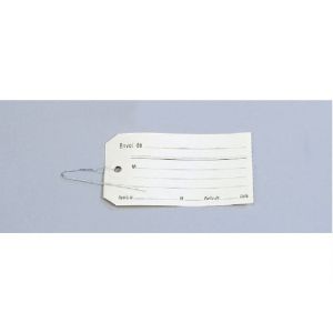 &Eacute;tiquettes am&eacute;ricaines &agrave; &oelig;illet avec fil d'attache -120 x 60 mm