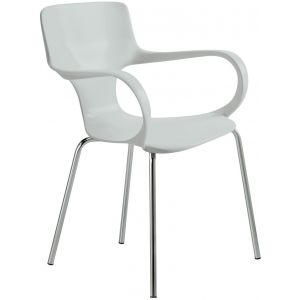 Si&egrave;ge de r&eacute;union & visiteur Sofia Polypropyl&egrave;ne - Blanc