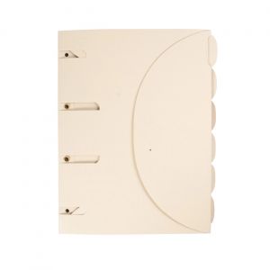 DJOIS by Tarifold Chemise de classement Smartfolder&reg; Tree-Free A4 perfor&eacute;e en carton recyclable - Beige - Lot de 6