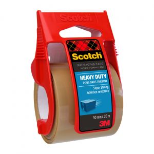 Scotch&reg; Ruban d'emballage polypropyl&egrave;ne brun 50&nbsp;mm&nbsp;x&nbsp;20&nbsp;m avec d&eacute;vidoir jetable lame m&eacute;tallique