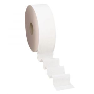 Renova Green - Papier toilette Mini Jumbo double &eacute;paisseur Ouate gaufr&eacute;e Blanc 180 m - Lot 12 bobines 450 feuilles