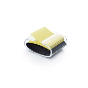 Post-it D&eacute;vidoir Z-notes PRO noir + 1 bloc Z-notes 76 x 76 mm, jaune