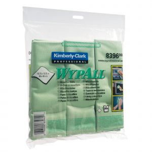 WYPALL Lavettes microfibres vertes Wypall, lot de 6
