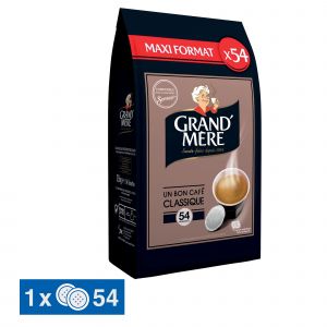 SENSEO Caf&eacute; Grand&rsquo;M&egrave;re Classique, bo&icirc;te de 54 dosettes souples