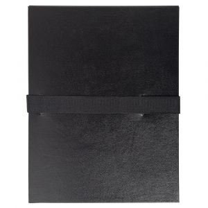 EXACOMPTA Chemise extensible balacron sans rabat sangle scratch - 24x32cm - Noir