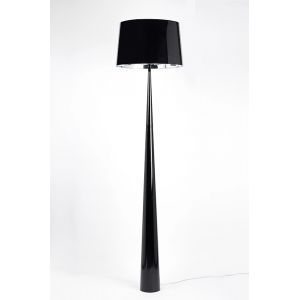 Aluminor Lampadaire Totem - Ampoule Led E27 - 12W - Pied acier laqu&eacute; - Noir