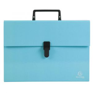 EXACOMPTA Trieur familial &agrave; poign&eacute;e Aquarel 18 compartiments - Couleurs assorties