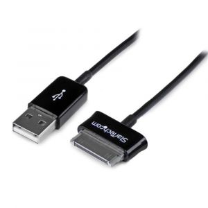 StarTech.com C&acirc;ble station d'accueil vers USB pour Samsung Galaxy Tab de 2 m, Noir, USB A, Samsung 30-pin, 2 m, M&acirc;le, M&acirc;le USB2SDC2M