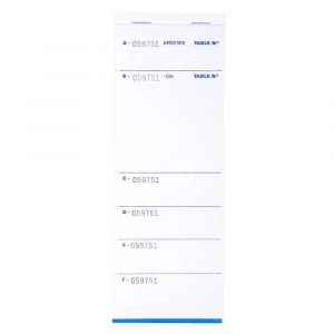 EXACOMPTA Bloc Brasserie 50 feuillets autocopiants num&eacute;rot&eacute;s en tripli - Format 9 ,6x26 cm
