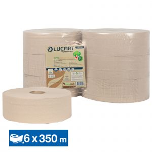 LUCART Papier toilette maxi jumbo Lucart EcoNatural économique, lot de 6