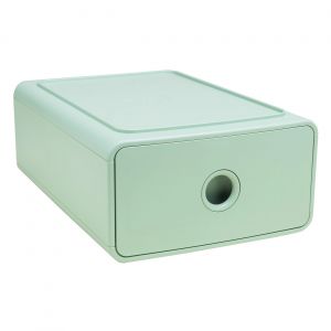 Exacompta Module de classement Tiny Box 1 tiroir Autentik - Format A5+ Vert sauge