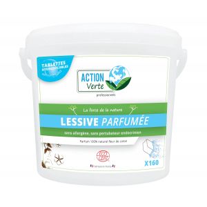 Action Verte Lessive &eacute;cologique parfum&eacute;e - Seau de 160 tablettes
