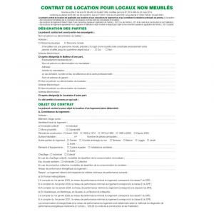 EXACOMPTA Feuilles Contrat de location pour locaux non meubl&eacute;s telles qu'utilis&eacute;es dans les dossiers r&eacute;f. 44E - Blanc