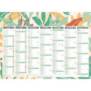 EXACOMPTA Calendrier Forever recycl&eacute; 55 x 40,5 cm Semestriel 2026