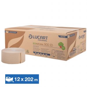LUCART Papier toilette Lucart Identity EcoNatural, lot de 12 bobines