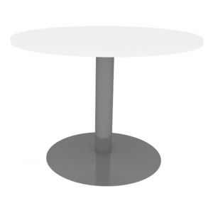 Table ronde 80cm Blanc pieds tulipe Aluminium