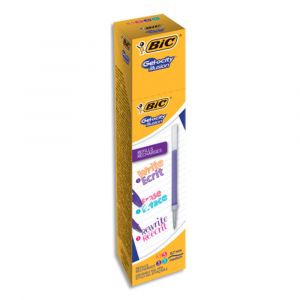 BIC Gel-ocity Illusion Recharges Stylo Gel Effaçable Pointe Moyenne (0,7 mm) - Violet