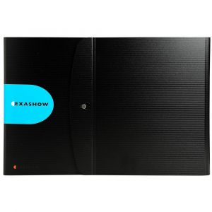 EXACOMPTA Classeur de pr&eacute;sentation Exashow en polypropyl&egrave;ne 4 anneaux 30mm Exactive&reg; - A3 - Noir