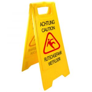 PEGGY PERFECT Panneau 'Attention sol glissant', jaune