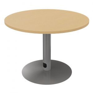 Table ronde 100 cm - Piètement tulipe Aluminium - Plateau Hêtre