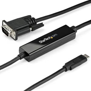 StarTech.com Adaptateur USB-C vers VGA 1m - C&acirc;ble Vid&eacute;o Actif USB Type C vers VGA - 1920x1200/1080p - Compatible Thunderbolt 3 - Convertisseur USB-C &agrave;
