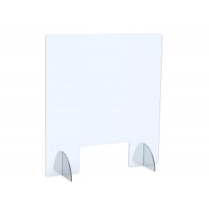 Paperflow Vitre de protection Plexiglass H.75 x L.68 x P.26 cm avec encoche passe documents - Epaisseur 4 mm
