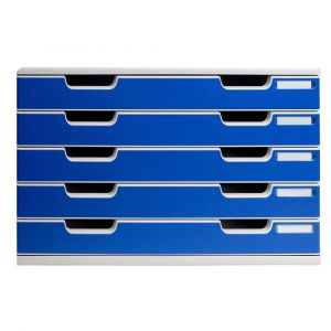 EXACOMPTA Module de classement Modulo Office 5 tiroirs A3 - Bleu