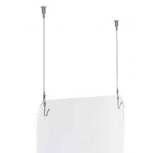 Cep Panneau de protection en Plexiglass &agrave; suspendre au plafond - H.99 x L.66 cm - Epaisseur 3 mm