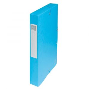 EXACOMPTA Boite de classement Exabox Dos 40mm Carte lustr&eacute;e - A4 - Turquoise
