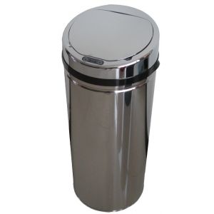 Hailo Poubelle Auto 42L ouverture automatique - Inox