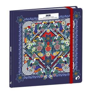 Quo Vadis Agenda semainier Executif Catalina Estrada - 16 x 16 cm - Bleu Toucan - Décembre 2025 à Décembre 2026