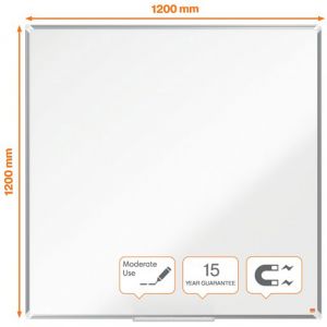 Nobo Tableau blanc acier laqu&eacute; Premium Plus L. 120 x H. 1200 cm - Effa&ccedil;able &agrave; sec - Surface magn&eacute;tique - Certifi&eacute; Ecolabel