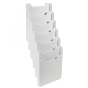 EXACOMPTA Trieur mural modulable vertical 6 compartiments A4 - Gris lumi&egrave;re