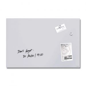 Sigel Tableau verre tremp&eacute; Boost Mat - Surface magn&eacute;tique - Gris - L.60 x H.40 cm