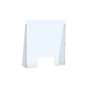 Paperflow Vitre de protection Plexiglass H.74 x L.68 x P.23,5 cm avec encoche passe documents - Epaisseur 4 mm