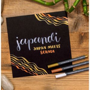 Feutre pinceau metallic brush, &eacute;tui de 6