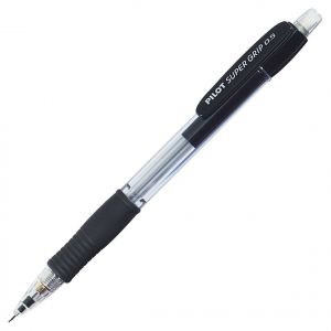 Pilot Super&nbsp;Grip, porte-mines, mine HB de 0,5&nbsp;mm, corps noir avec zone de pr&eacute;hension