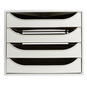 EXACOMPTA Module de classement Ecobox Office 4 tiroirs - Gris