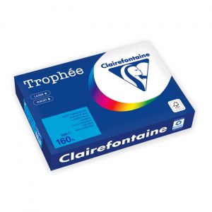 Clairefontaine Papier A4 couleur Troph&eacute;e - 160 g - 250 feuilles - Bleu Turquoise