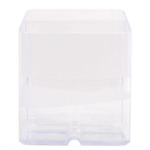 EXACOMPTA Pot &agrave; crayons Pen-Cube Office - Cristal