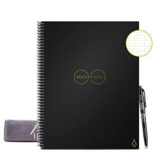 Rocketbook Core Cahier &agrave; spirale connect&eacute; r&eacute;utilisable A4 21 x 29,7 cm - 32 pages - Noir