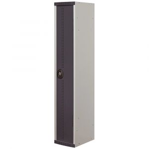 Vestiaire métal Team Color industrie propre - 1 colonne L.30 cm - Corps Gris - Porte Anthracite