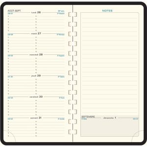 EXACOMPTA Recharge Agenda de poche Espace 17S spiral&eacute; 17,5 x 9 cm Semainier Janvier &agrave; D&eacute;cembre 2026